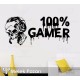 Gamer Oyuncu Duvar Sticker, Oyun Salonu Sticker