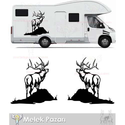 Geyik Oto Sticker, Geyik karavan Sticker