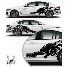 Jaguar Araba Arka Çamurluk Sticker, Jaguar Araba Yan Kapı Çıartma 