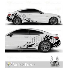 Petek Yan Gövde Oto Sticker, Petek Araba Stickerı. Petek Arka Çamurluk Oto Çıkartma 