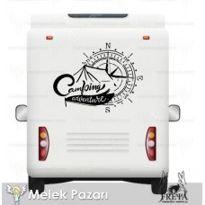 Pusula Camping Karavan Sticker. Karavan Çıkartmaları
