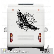 Pusula Kartal Off Road Karavan Sticker 