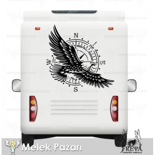 Pusula Kartal Off Road Karavan Sticker