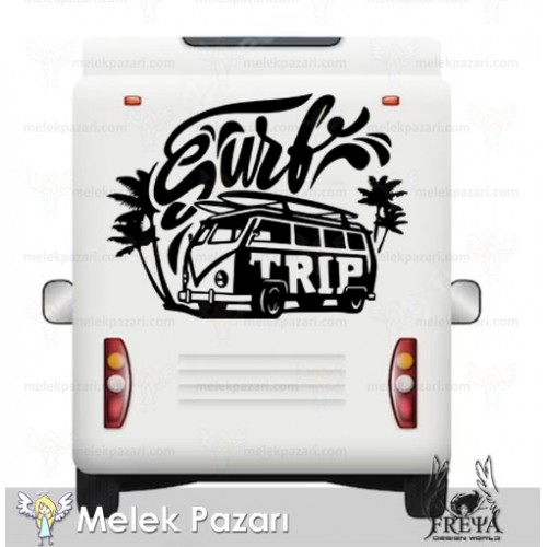 Sorf Trip Karavan Sticker. Karavan Çıkartmaları