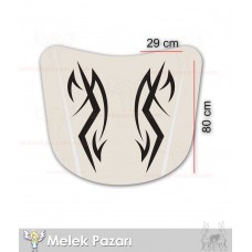 Tribal Desen Araba Kaput Sticker 