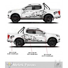 Vahşi Aslan Off Road Yan Gövde Sticker. Wild Life Off Road Sticker