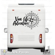 Van Life Adventure Karavan Sticker. Karavan Çıkartmaları