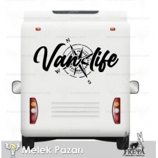 Van Life Pusula Karavan Sticker. Karavan Çıkartmaları