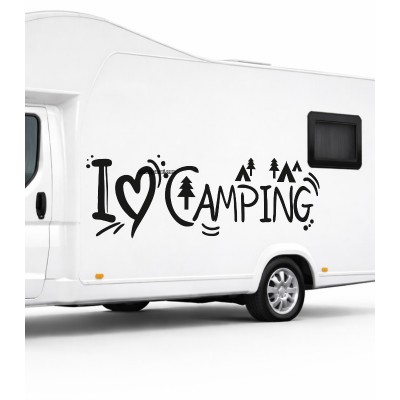 I Love Camping Kamp, Karavan Sticker 1699 I Love Camping Kamp, Karavan Sticker 1699