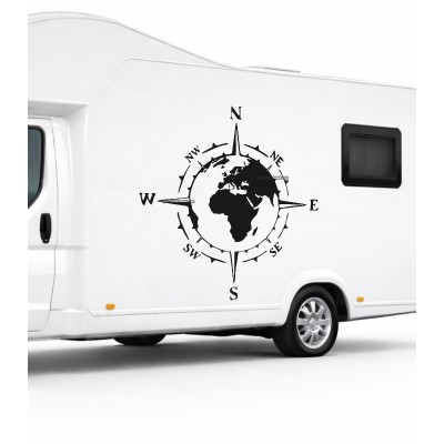 Dünya Pusula Offroad, Kamp Karavan Sticker