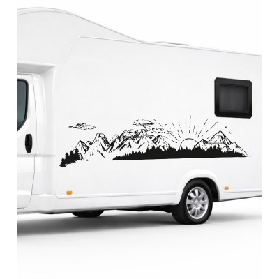 Doğa Manzara Kamp Karavan Sticker