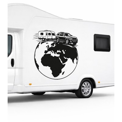 Dünya Kamp, Çekme Karavan Sticker Dünya Kamp, Çekme Karavan Sticker
