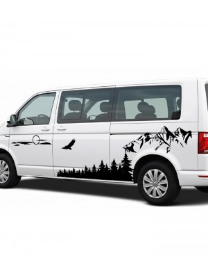 Kartal ve Doğa Manzara Off Road, Karavan Sticker