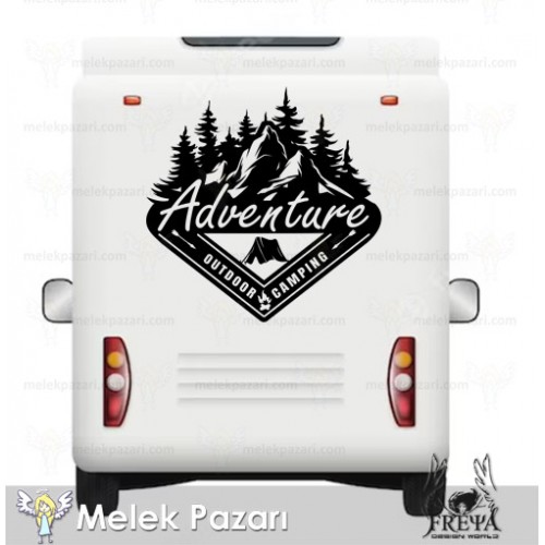 Adventure  Kamp Karavan Sticker. Off Road Çıkartmaları