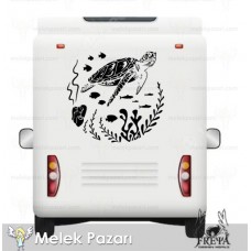 Caretta Caretta Karavan Sticker. Karavan Çıkartmaları 