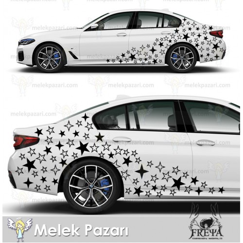 Küçük Yıldız Seti Araba Sticker. Yıldız Seti Oto Çıkartma.