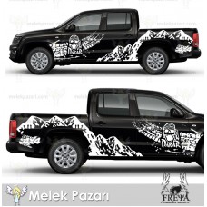 Dakar Off Road Kamyonet Sticker, Doğa Manzarası Off Road Çıkartma. Lastik İzi Araba Sticker 