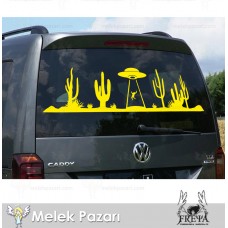 Uzaylı Kaçırma Karavan Sticker. Off Road Sticker 
