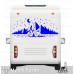 Kamp Çadırı Ay ve Yıldırlar Manzara Karavan Sticker