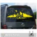 Kamp Çadırı Ay ve Yıldırlar Manzara Karavan Sticker
