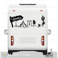 Adventure Camp Kaktüs Karavan Sticker, Karavan Çık..