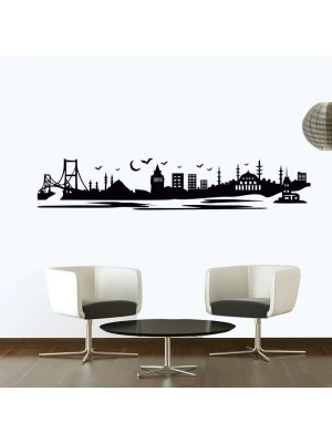 İstanbul Silüeti Duvar Sticker