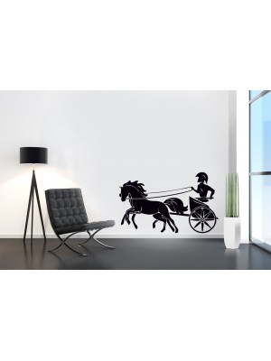 At Arabalı Gladyatör Duvar Sticker At Arabalı Gladyatör Duvar Sticker