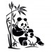 Anne Panda ve Yavru Panda Duvar Sticker