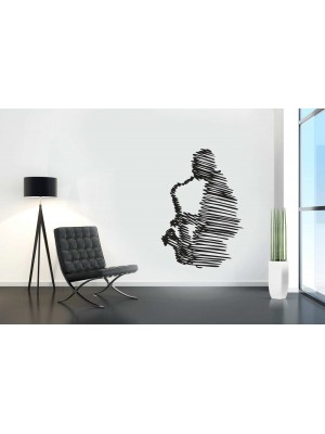 Saksafon Çalan İnsan Duvar Stickerı