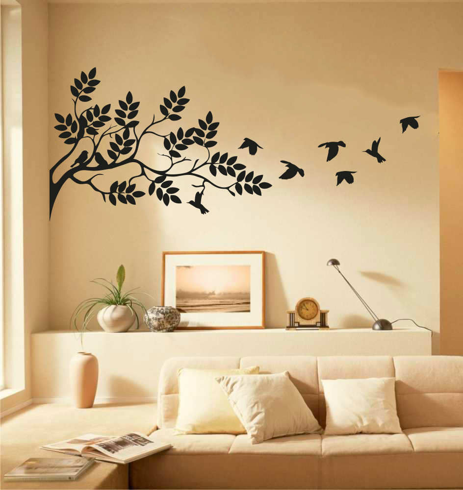 Ağaç Dalı ve Kuşlar Duvar Sticker