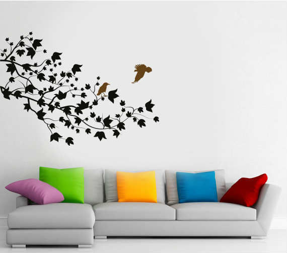  Çalı Kuşları Duvar Sticker