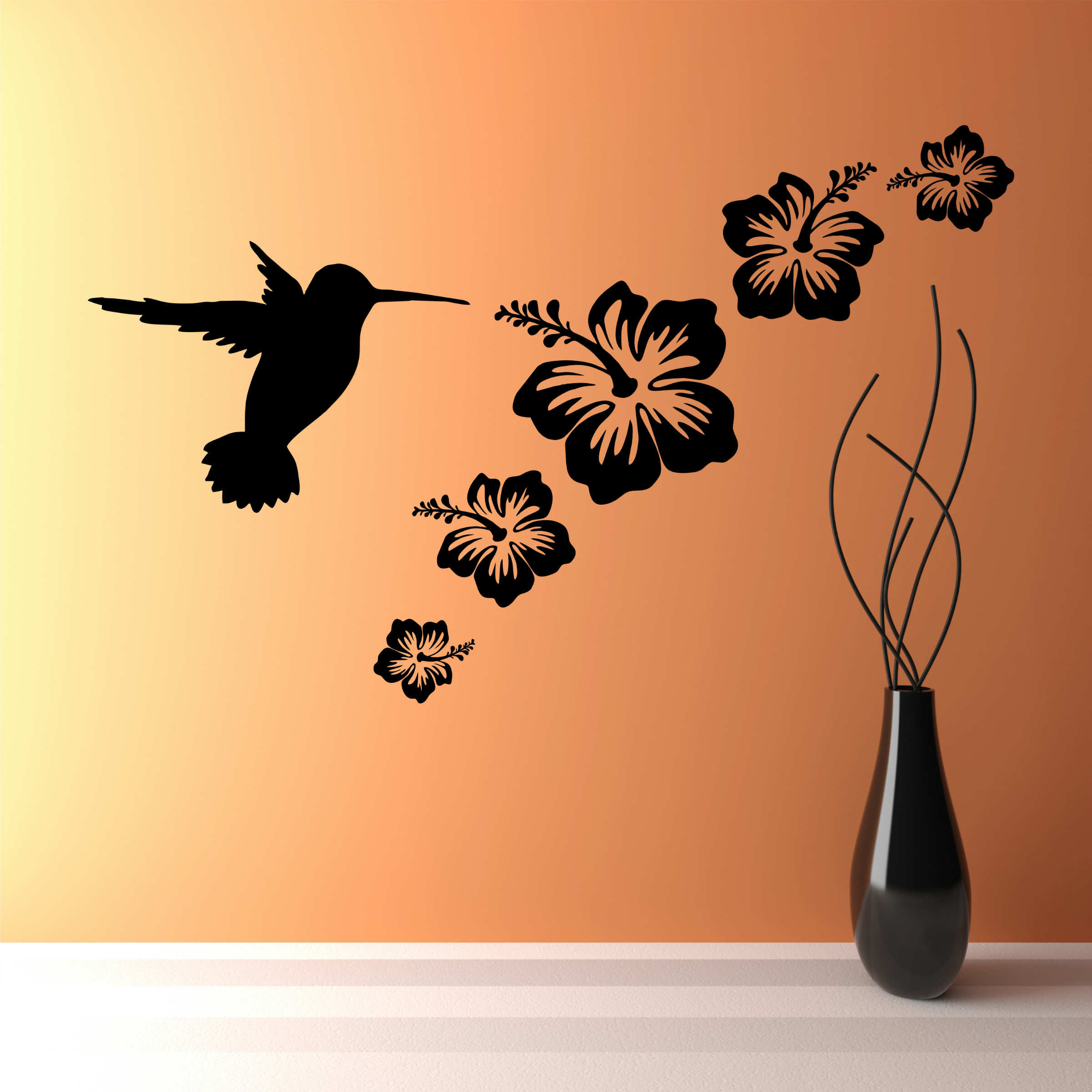 Kuş ve Çiçek Duvar Sticker