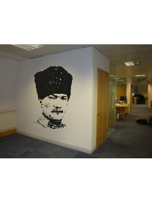 Kalpaklı Atatürk Duvar Sticker