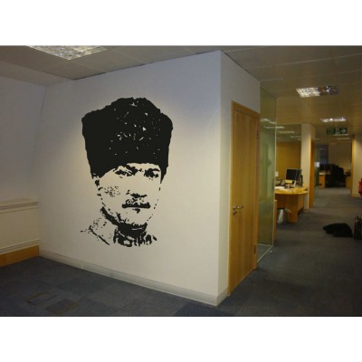 Kalpaklı Atatürk Duvar Sticker