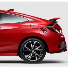 Tribal Kertenkele Araba Sticker 