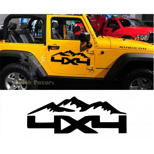4x4 Off Road Dağ Oto Sticker