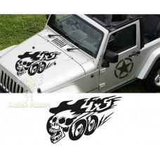 4x4 Off Road Kafatası Oto Sticker 