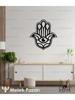 Fatıma'nın Eli Hamsa Yoga Fitness Duvar Sticker