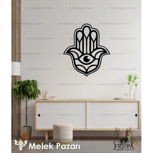 Fatıma'nın Eli Hamsa Yoga Fitness Duvar Sticker