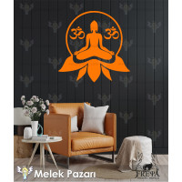 Lotus Çiçeği ve Meditasyon Yoga Duvar Sticker