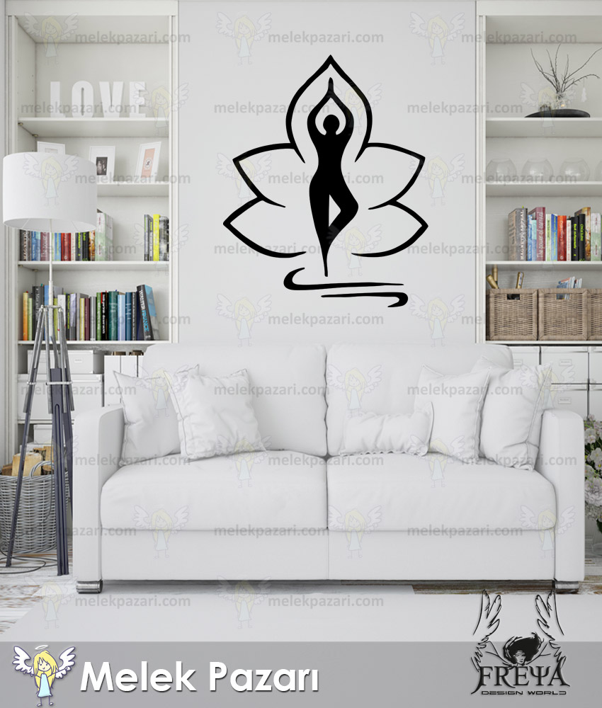 Lotus Çiçeği Meditasyon Yoga Duvar Sticker