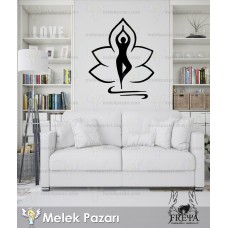 Lotus Çiçeği Meditasyon Yoga Duvar Sticker