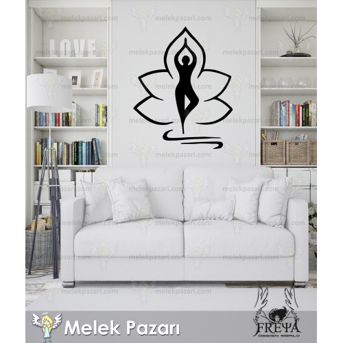 Lotus Çiçeği Meditasyon Yoga Duvar Sticker