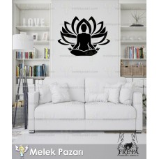 Lotus Çiçeği Meditasyon Yoga Duvar Sticker 