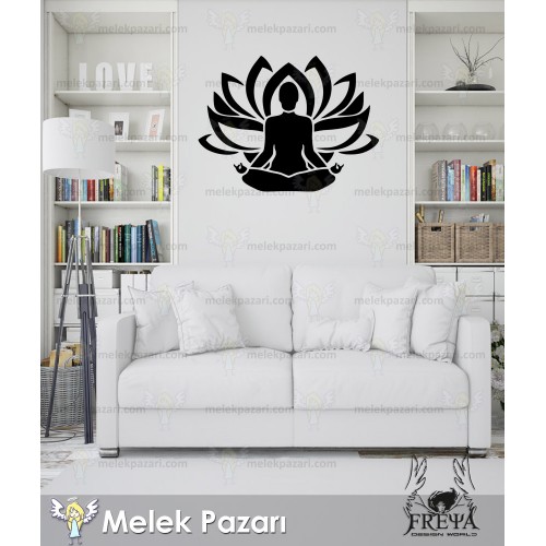 Lotus Çiçeği Meditasyon Yoga Duvar Sticker