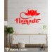 Namaste Lotus Çiçeği Yoga Fitness Duvar Sticker
