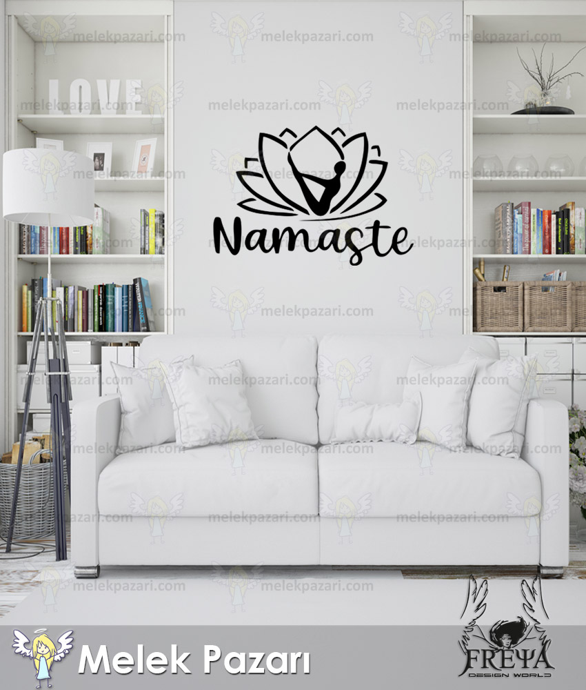 Namaste Yoga Fitness Duvar Sticker