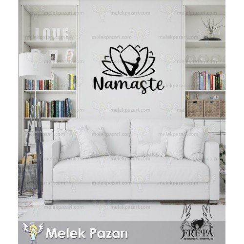 Namaste Yoga Fitness Duvar Sticker