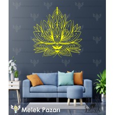 Lotus Çiçeği Mandala Yoga Fitness Duvar Sticker 