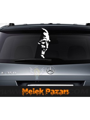 Atatürk Silüeti Araba Sticker, Oto Çıkartma Atatürk Silüeti Araba Sticker, Oto Çıkartma